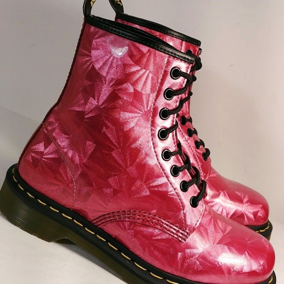 Dr. Martens Shoes - Dr. Martens Pink  Jewel Hologram combat boots